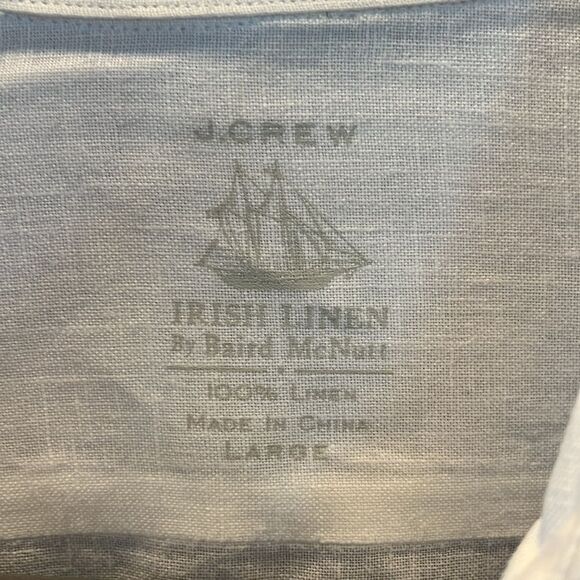 J Crew Irish Linen by Baird McNutt size large - Picture 3 of 6
